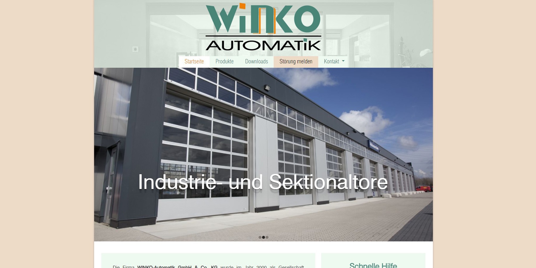 Winko Automatik Webseite