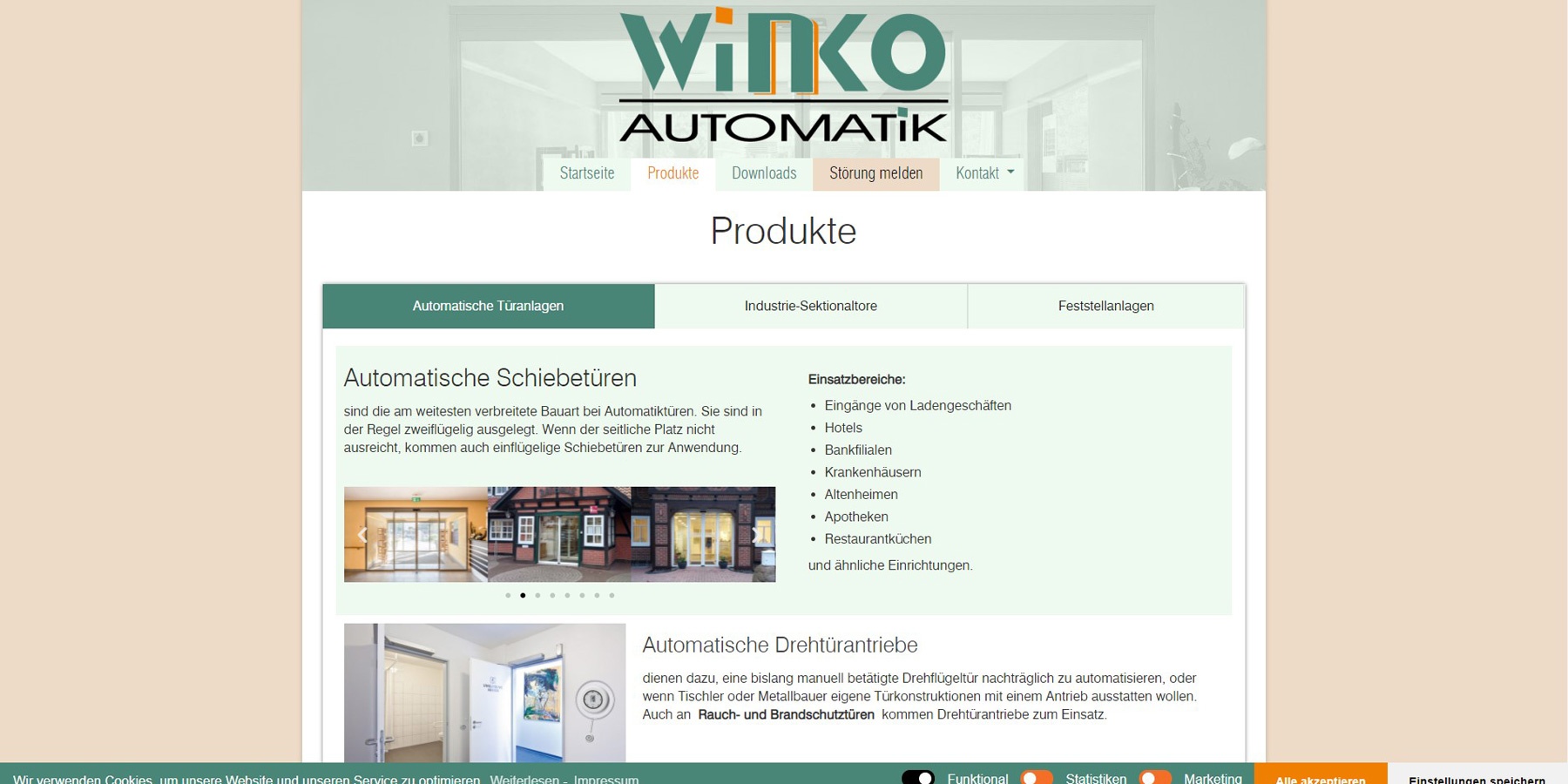 Winko Automatik Webseite