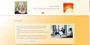 Screenshot der Webseite Kirsten Irmer, Desktop-Ansicht