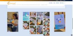Yoga Verlag Chamundi - Screenshot der Bilder- und Videogalerie auf der Produktseite der Tuchyoga Kartenbox, Desktop-Ansicht